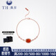 唐后紅瑪瑙手鏈女S925銀高級(jí)感手環(huán)氣質(zhì)時(shí)尚手串飾品送媽媽生日禮物 紅顏知己