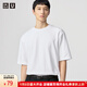 優(yōu)衣庫男裝/男女同款大師T AIRism寬松圓領(lǐng)T恤五分袖短袖475355 475355/00白色 M /170/92A