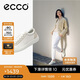 愛(ài)步（ECCO）牛皮簡(jiǎn)約系帶舒適休閑板鞋 柔酷零點(diǎn)女鞋220253 白色/灰白色39