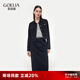 歌莉婭女裝牛仔氣質(zhì)外套通勤春裝新品工裝潮流內(nèi)搭三件套黑色1E2CAD13A 00B黑色 S