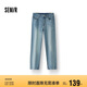 森馬（Semir）森柔牛仔|商場(chǎng)同款牛仔褲女半松緊腰夏季2025直筒褲103325124002