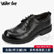 Walker Shop大頭皮鞋男春夏新款【頭層牛皮】男士商務(wù)正裝鞋軟底腳寬休閑男鞋 黑色 42