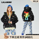 拉拉波波90鴨絨冬新款可愛玩偶寬松連帽羽絨服女時尚休閑減齡LBBD-WSYR27 黑色 L