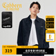 卡賓（CABBEEN）【鐳射棋盤格】迷彩牛仔長袖襯衫男春季寬松襯衣外套通勤上衣 煤黑色01 L /175/50