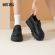 大東勃肯鞋女鞋2025冬季新款舒適平底高跟魔術(shù)貼飾扣1152 黑色 38
