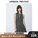 UR2025夏季新款女裝格雷系蝴蝶結(jié)系帶無(wú)袖連衣裙UWG750085