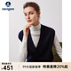 Navigare意大利小帆船V領(lǐng)針織馬甲女秋冬內搭毛衣女休閑通勤寬松純羊毛衫 海軍藍 M