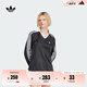 adidas復古運動(dòng)長(cháng)袖POLO衫女裝阿迪達斯官方三葉草 黑色     S