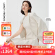 朗姿【三醋酸Basic衣櫥】白色女士小西裝外套夏新款西服明星同款 米白色2 2XL