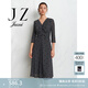 玖姿（JUZUI）商場同款波爾卡圓點(diǎn)顯瘦連衣裙女春款JWEC50042 花黑 3XL