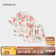 babylove寶寶短袖套裝夏季竹棉山茶紗布薄款透氣外出兒童清新家居服夏裝