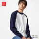 優(yōu)衣庫男裝/男女同款寬松插肩袖T恤/休閑長袖上衣484016 69 藏青色 L /175/100A