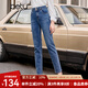 百圖betu女裝秋新款牛仔褲時尚百搭高腰顯瘦修身牛仔褲女2309T74 牛仔色 S