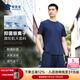 蜀黍家【體能訓練套裝】康綸短袖兩件套男士夏季速干T恤加運動(dòng)休閑短褲 藏青色 XL