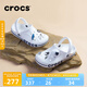 crocs卡駱馳洞洞鞋貝雅卡駱班輕便耐磨一腳蹬休閑鞋|205089 白/深藍(lán)-126 37 /38(230mm)