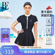 范德安（BALNEAIRE）高端連體裙式女士泳衣防曬海邊度假抗氯顯瘦塑身時(shí)尚 經(jīng)典黑 L