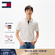 TOMMY JEANS【潮流鑲邊】25夏季男裝純棉珠地網(wǎng)眼商務(wù)翻領(lǐng)短袖T恤POLO20745 白色YBL L