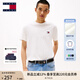 TOMMY JEANS【純色純棉】25新款夏季男裝平紋針織潮流刺繡短袖上衣T恤20322 白色YBL M （推薦：135-150斤）