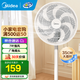 美的（Midea）電風(fēng)扇落地扇家用七葉辦公室輕音電扇立式大風(fēng)量節能易拆洗節能宿舍電扇 【全新升級7葉加高大網(wǎng)罩】白色