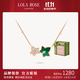 LOLA ROSE羅拉玫瑰常青藤新款雙葉寶石項鏈女節日禮物送女友 LR50048F-傾心禮盒-孔雀石/鋯石