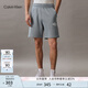 Calvin Klein Jeans夏季男士字母疊印ck松緊腰純棉休閑運動針織短褲J324250 PN6-椰青灰 XL