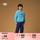 adidas男小童奇奇蒂蒂聯(lián)名抓絨長(zhǎng)袖套裝兒童阿迪達(dá)斯官方三葉草 舊藍(lán)/深靛藍(lán) 110 CM