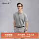GANT/甘特【100%棉】夏季男士休閑百搭刺繡logo翻領(lǐng)短袖T恤POLO衫 93灰色 L