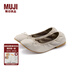 無印良品（MUJI）女式 不易沾水 絲帶芭蕾鞋（女士）女鞋鞋子夏季EJA20A5S 淺灰棕色 23.5 cm/37碼