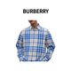 BURBERRY博柏利巴寶莉夏季新款男運(yùn)動(dòng)潮流秋冬襯衫藍(lán)色80929161七夕送禮物