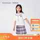 巴拉巴拉【庫洛米IP商場(chǎng)同款】女童套裝夏季兒童裝2025兩件套學(xué)院 白紫色調00317 120