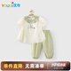 優(yōu)奇女童套裝春夏款兒童t袖可愛(ài)洋氣衣服上衣長(cháng)褲寶寶兩件套分體套裝