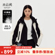 水云間黑白撞色戶外沖鋒鵝絨羽絨服女運動風(fēng)保暖外套2024秋冬新款 黑色 S
