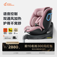 兩只兔子求知2智能通風(fēng)車(chē)載嬰兒童安全座椅0-4-12歲寶寶汽車(chē)用 冰莓粉