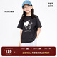 little MO&Co.5A抑菌 童裝女童純棉短袖印花t恤兒童上衣女男童洋氣 深灰色2 160 160/76