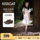 KISSCAT接吻貓西西里陳都靈同款25秋兩穿一腳蹬單鞋瑪麗珍不累腳奶奶鞋 咖啡色 38