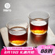 Hero 日式錘紋杯透明玻璃咖啡杯耐高溫茶杯防滑水杯手沖咖啡杯 90ml-日式錘紋杯-兩只裝