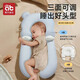愛(ài)貝迪拉嬰兒安撫枕寶寶定型枕頭防驚跳睡覺(jué)固定神器偏頭矯正抱枕四季款
