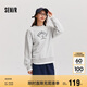 森馬（Semir）史努比系列衛(wèi)衣女拼接假兩件寬松冬2024繡花抓絨上衣109724116003