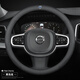 沃爾沃方向盤(pán)套真皮XC60/S90/S60/XC90/V90/XC40/V60車(chē)把套超薄款 圓形超薄款【黑色線(xiàn)】帶車(chē)標
