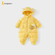 童泰（TONGTAI）嬰兒羽絨服連體衣冬季寶寶鴨絨服男童女童外出連帽哈衣鴨黃73cm
