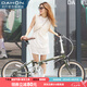大行（DAHON）D7折疊自行車20英寸7速復古成人休閑通勤運動單車自行車HAC072 橄欖綠