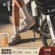莎莎蘇[美洋同款]2025年春新款內(nèi)增高運(yùn)動(dòng)休閑鞋百搭板鞋德訓(xùn)鞋七夕 淺灰色 38