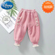 迪士尼女童休閑褲子春秋冬裝新款1-3歲5嬰幼兒女寶寶衛褲6甜美女孩長(cháng)褲 粉色 6朵立體花-加絨 100 建議身高95