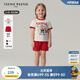 Teenie Weenie Kids小熊童裝25夏季新款男女寶寶印花短袖短褲套裝 紅色 100 cm