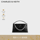 CHARLES&KEITH鱷魚(yú)紋鏈條信封包小方包生日禮物CK2-50271476 CK2-50271476-1Noir黑色 小包