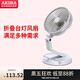 愛家樂臺壁兩用桌面折疊迷你USB充電宿舍小風扇迷你便攜戶外辦公室低噪音小型風扇MF7 白色