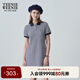 Teenie Weenie小熊女裝簡約風夏季條紋撞色POLO連衣裙寬松時尚氣質
