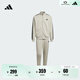 adidas經(jīng)典休閑三條紋長(cháng)袖套裝男女秋季阿迪達斯官方輕運動(dòng)   珍珠煙灰(推薦選大一碼)   L