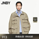 JNBY/江南布衣春秋夾克立領(lǐng)工裝外套女混紡寬松抽繩通勤5O8610190 269/綠卡其 M