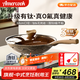 Amercook阿爾菲塔麥飯石炒鍋不粘鍋無涂層鈦鍋平底炒菜鍋凹面電磁爐燃氣用